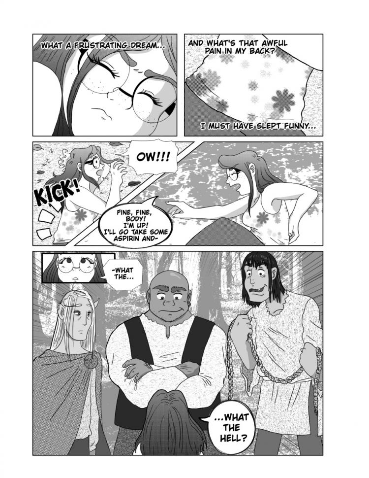 Orc Girl woods forest captured elf mercenaries awake chapter 1 page 20