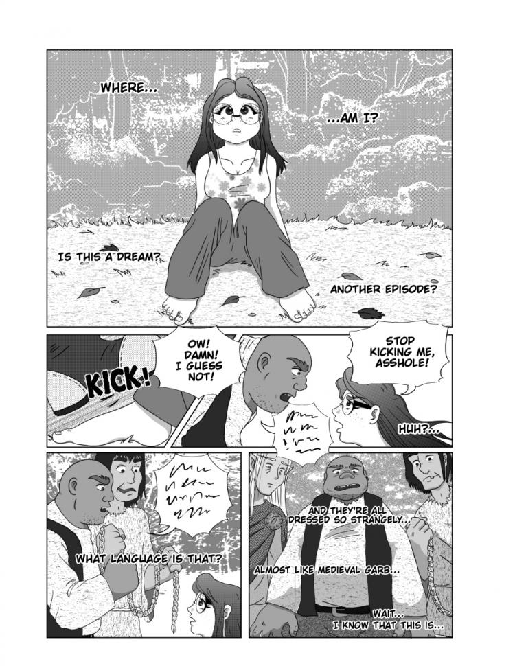 Orc Girl fantasy mercenaries awake travel captured chapter 1 page 21