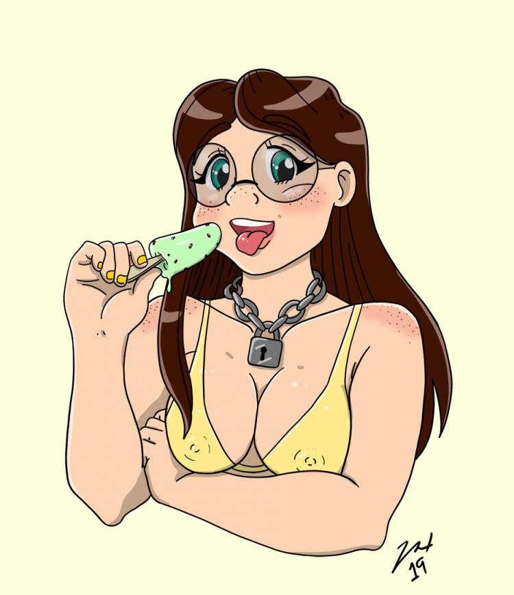 orc girl orcgirl fantasy summer cute sexy naughty popsicle icecream 